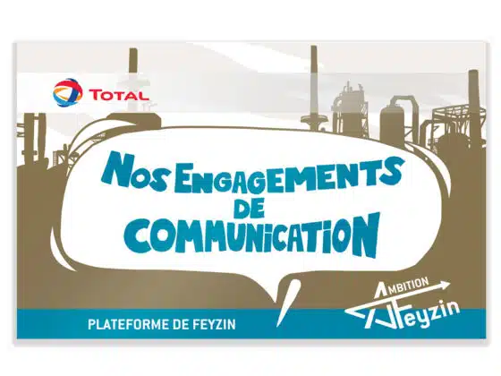 dessin communication d'entreprise sur dépliant