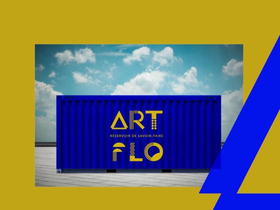 Communication graphique avec agence créative de com' DU SIROP design : badges personnalisés visiteurs pour l'événementiel pour Artflo Bordeaux