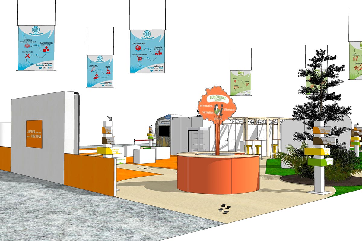 créations visuels stands, agence DU SIROP design